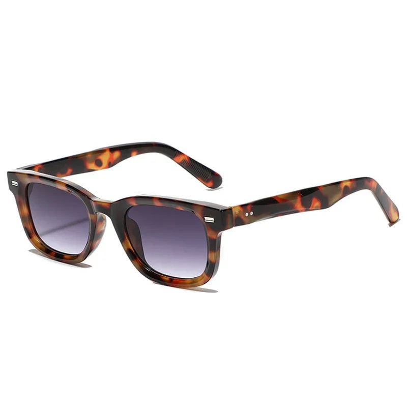 JNPCXI New Retro Square Women Rivets Sunglasses Fashion Blue Shades UV400