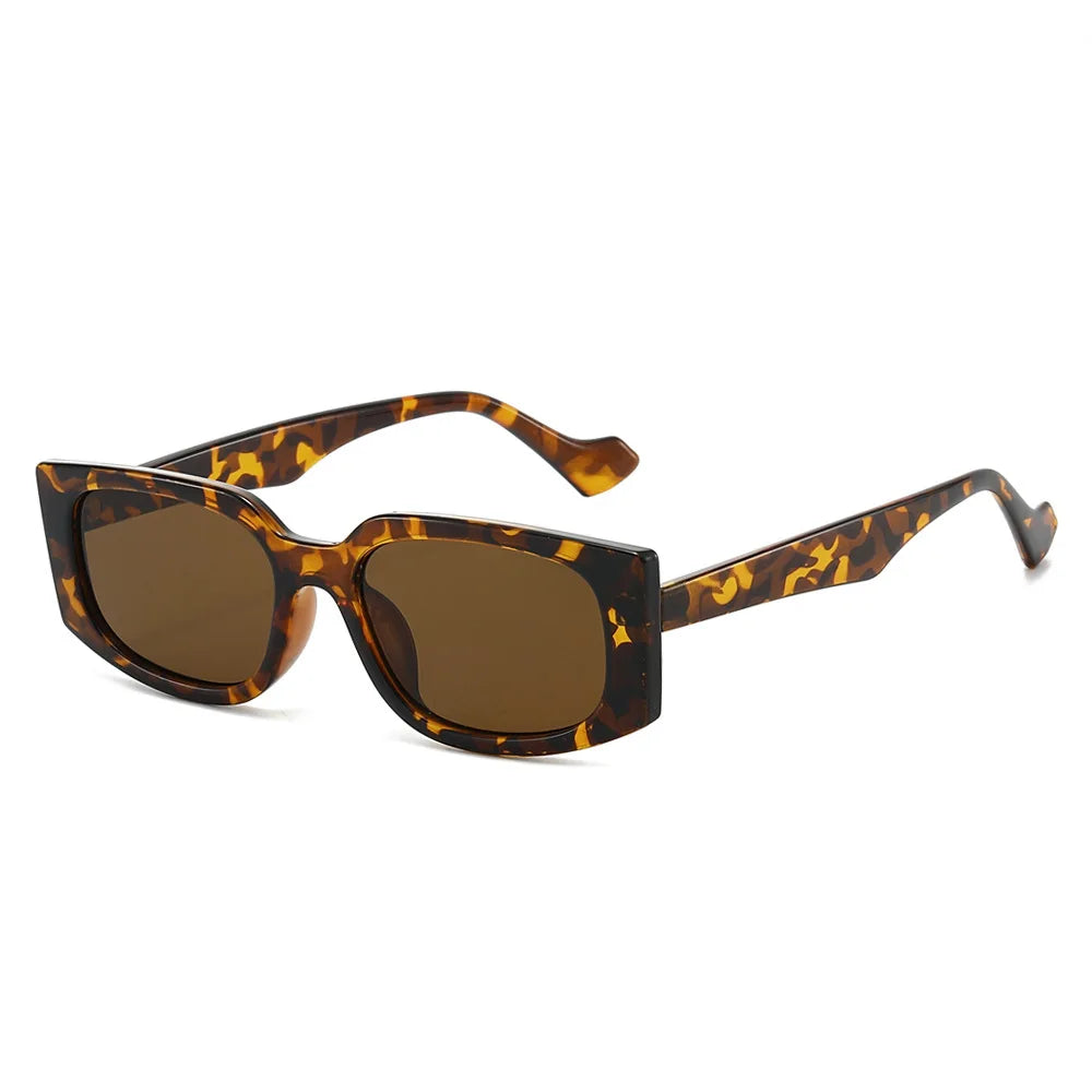 JNPCXI New Rectangle Sunglasses Women Fashion Stripe Gradient Men Sun Glasses Shades UV400