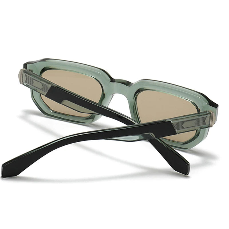 JNPCXI Fashion Rivets Decoration Sunglasses For Women Men Brand New Square Gradient Shades UV400 Eyewear Sun Glasses