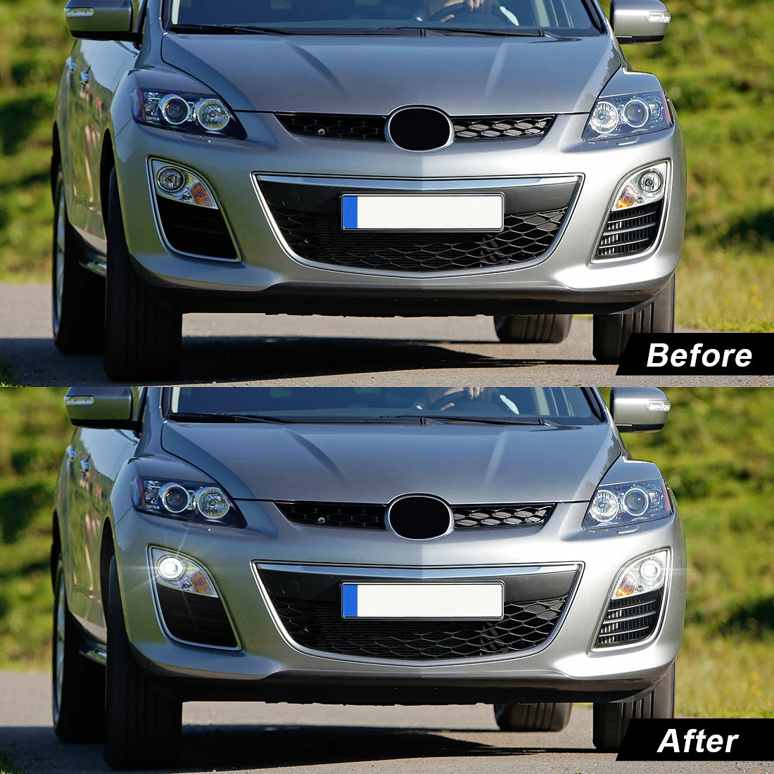 2PCs LED Angel Eyes Fog Lamps For Mazda RX-8 CX-5 CX-7 CX-8 CX-9 MX-5 2 3 6 2004-2017 Daytime Running Lights White Headlight 12V
