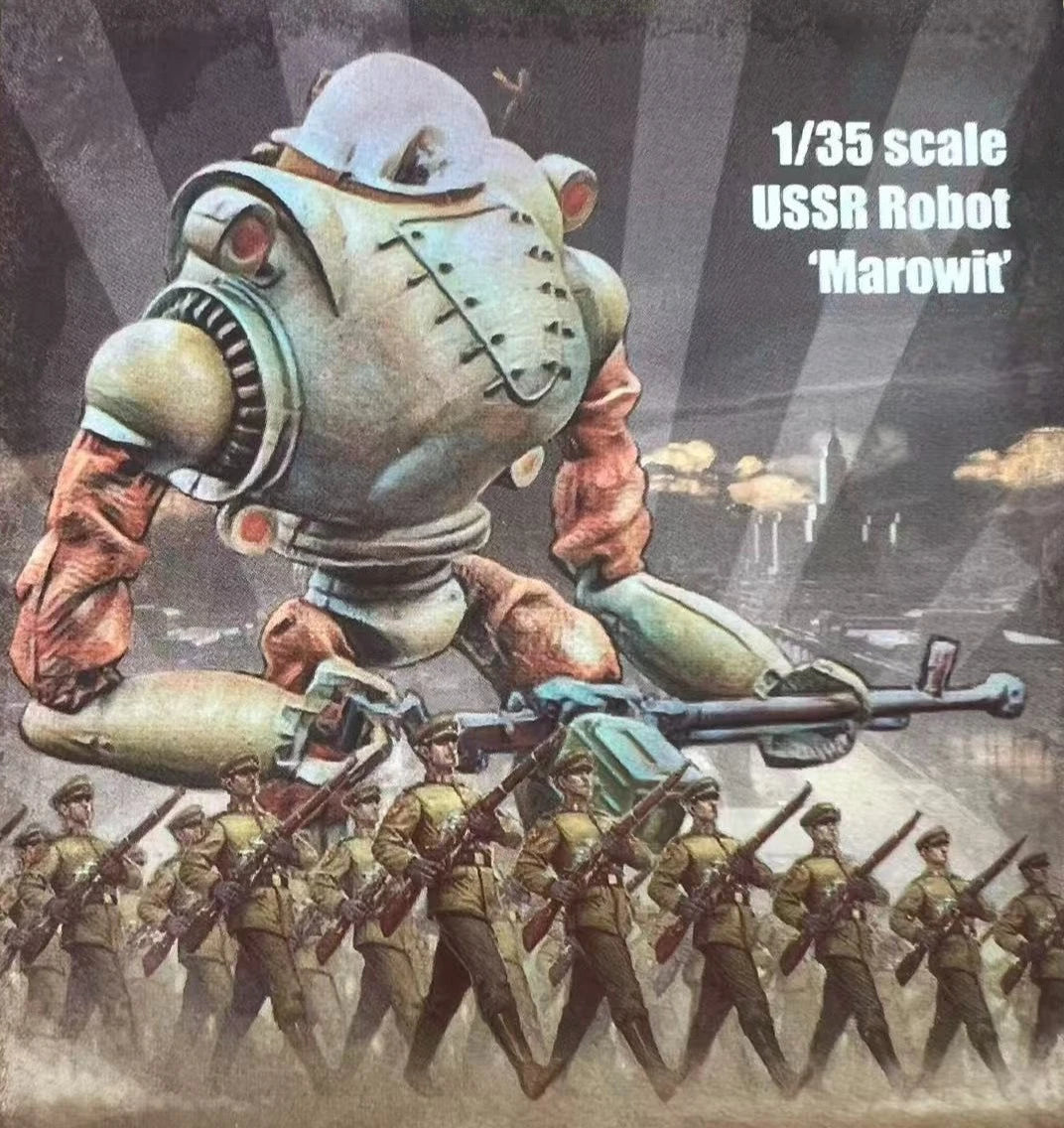75mm Super Quality 1/24 Resin Model Scenario Production Model Soviet Robot Malovet Model Kit