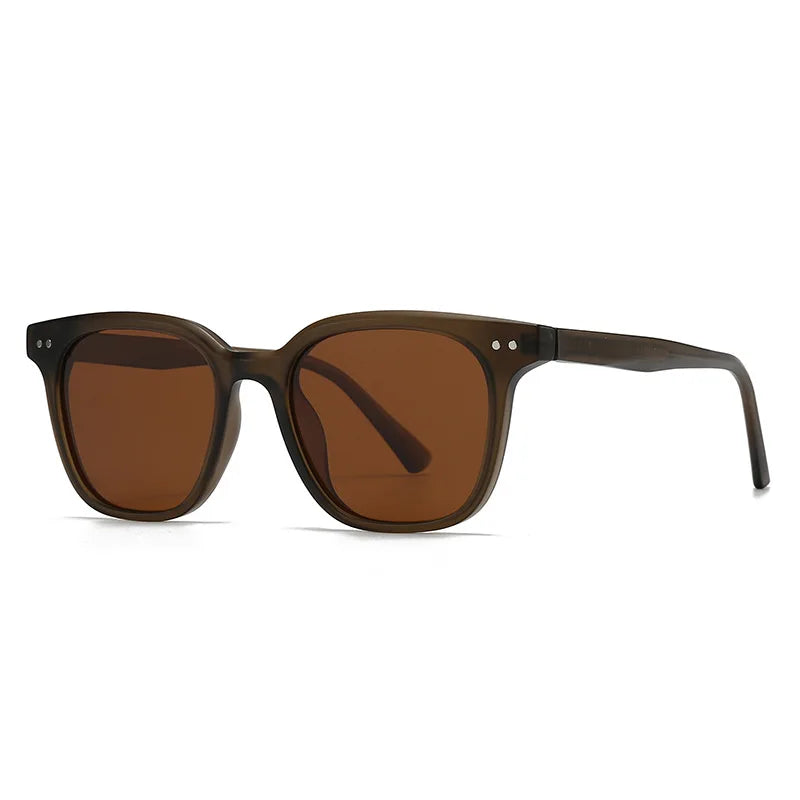 JNPCXI New Polarized Fashion Square Sunglasses Women Shades UV400 Retro Rivets Men Trending Sun Glasses Shades UV400