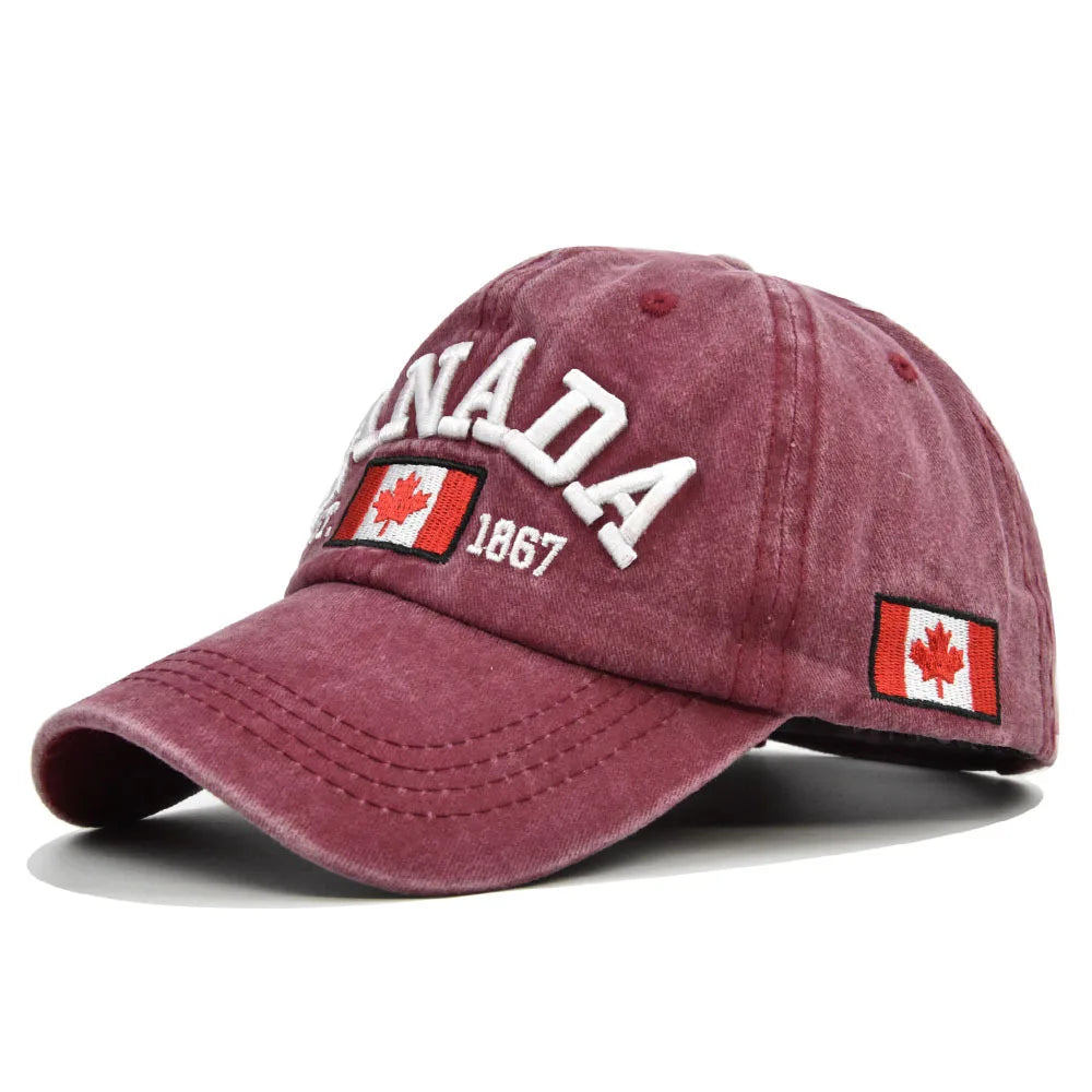 Men Women Fashion Trend Hat, CANADA Letters Cap, Cotton Versatile Baseball Hats