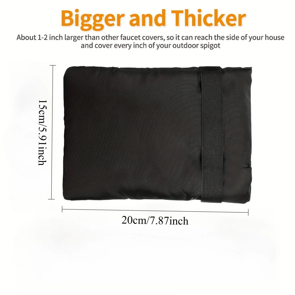 1/2/3pcs Winter Outdoor Faucet Cover, 5.9"W x 7.8"H Reusable Insulated Spigot Backflow Cover, Protective Cover Antifreeze Cover