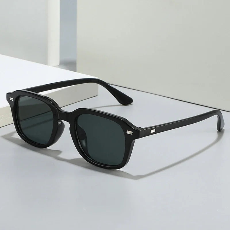 JNPCXI Square Candy Color Women Sunglasses Retro Rivets Men Trending Orange Sun Glasses Shades UV400