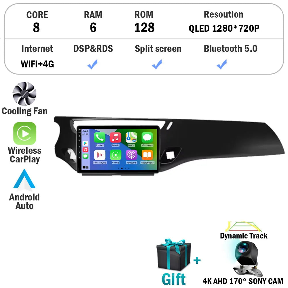 For Citroen C3 DS3 2010 - 2016 Car Radio Carplay GPS Navigation Android 15 Auto BT 5G Wifi Multimedia Player Video No 2din DVD