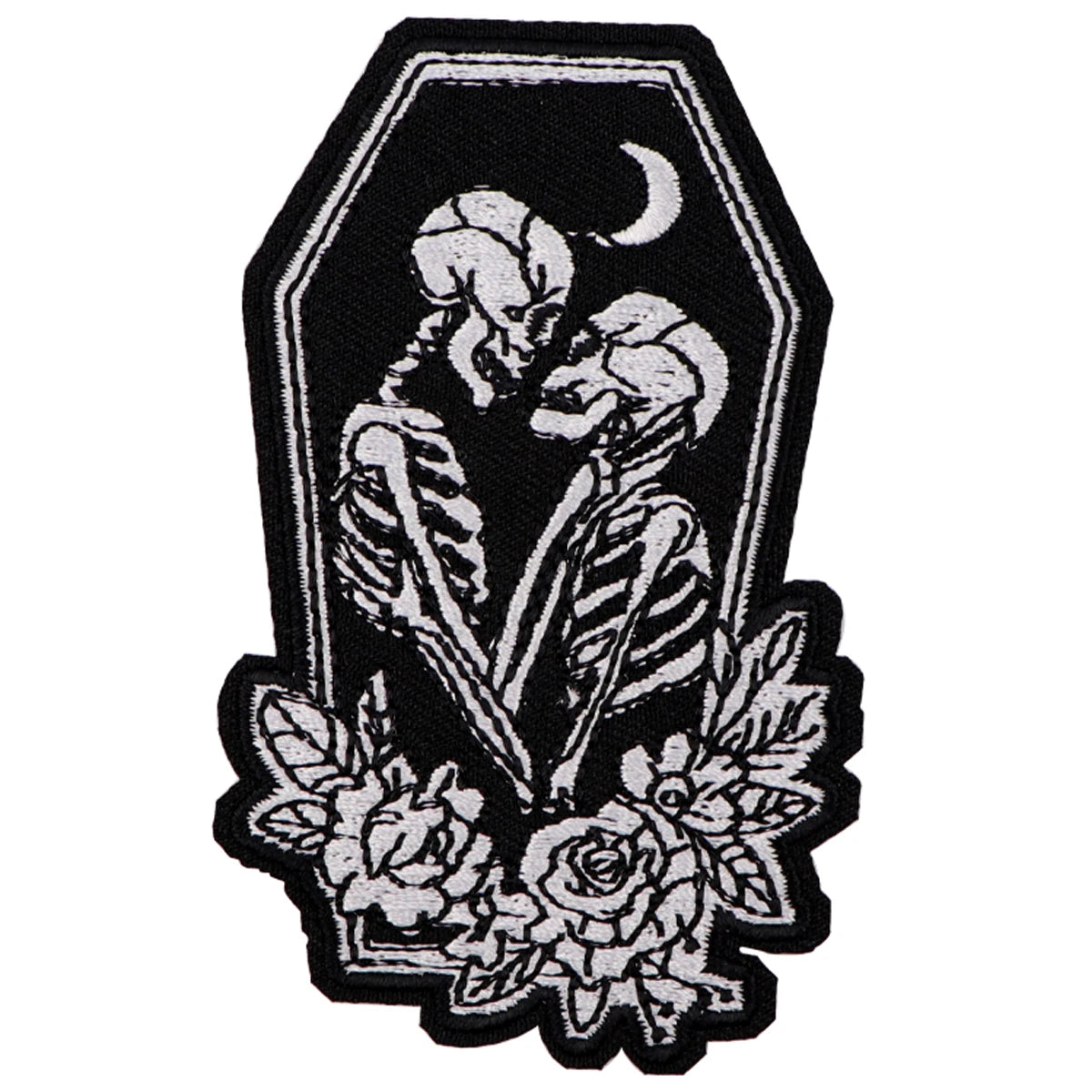 Skull Embroidery Patch Vintage Moon Iron On Patches For Clothing Flower Thermoadhesive Patches On Clothes DIY Sew Badges