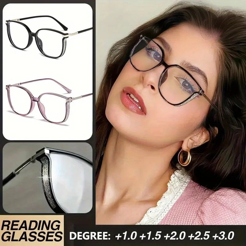 Fashionable Reading Glasses with Starry Sky and Colorful Frames Suitable for Both Men and Women Ideal for The Elderly To Read
