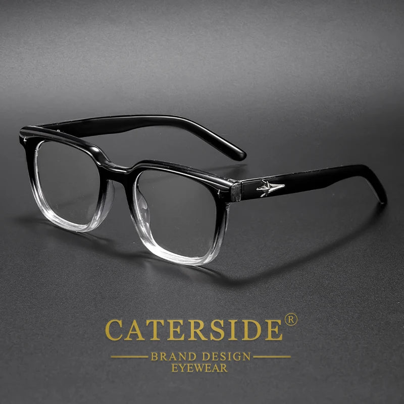 CATERSIDE Minimalist Anti Blue Light Glasses Men Brand Design TR90 Square Frames Eyewear Fashion Women Optical Eyeglass Frame