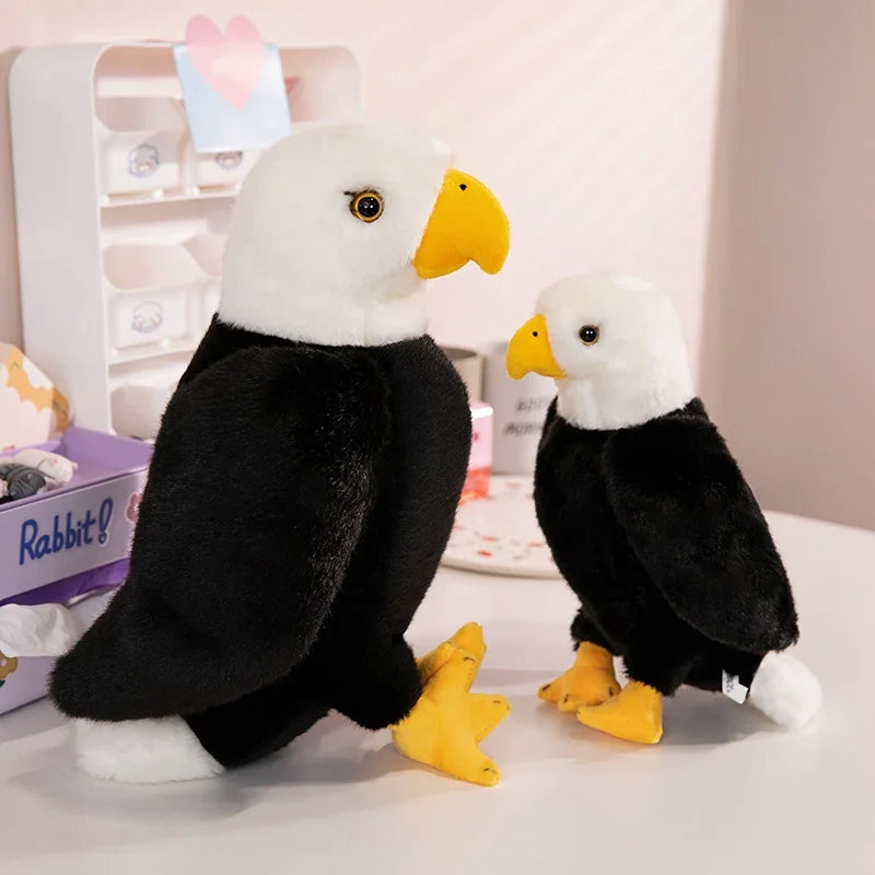 Lifelike American Eagle Owl Plush Toys Soft Stuffed Animals RealLife Bird Dolls Home Decor for Kids Children Boys Birthday Gifts