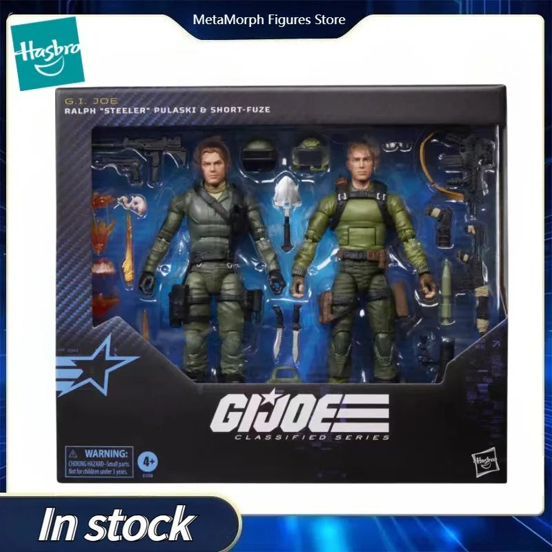 Original Hasbro G.I. Joe Classified Series 181 Ralph 'Steeler' Pulaski & Short-Fuze Action Toy Figure Models
