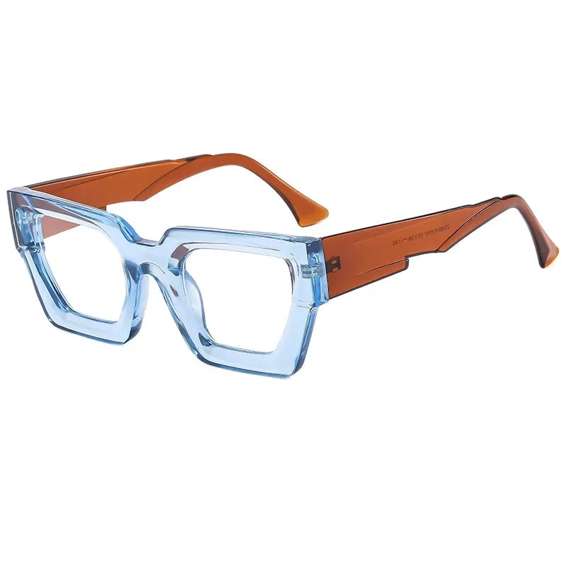 JNPCXI New Square Men Fashion Double Color Outdoor Sunglasses Retro Gray Lens UV400 Women Trending Sun Glasses
