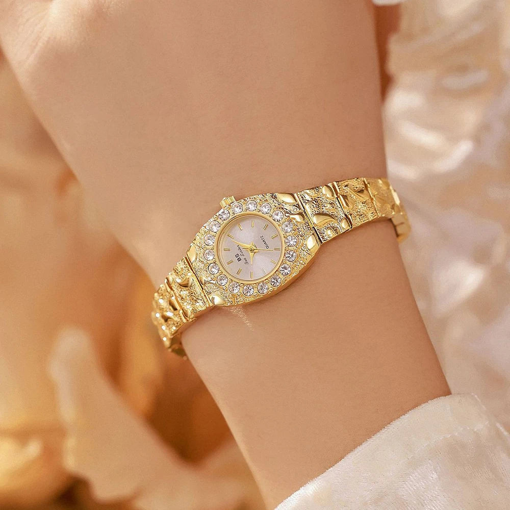 Bee Sister Watches for Woman Girlfriend Quartz Ladies Watches Luxury Niche Waterproof Fashionable Wristwatch Women Elegant
