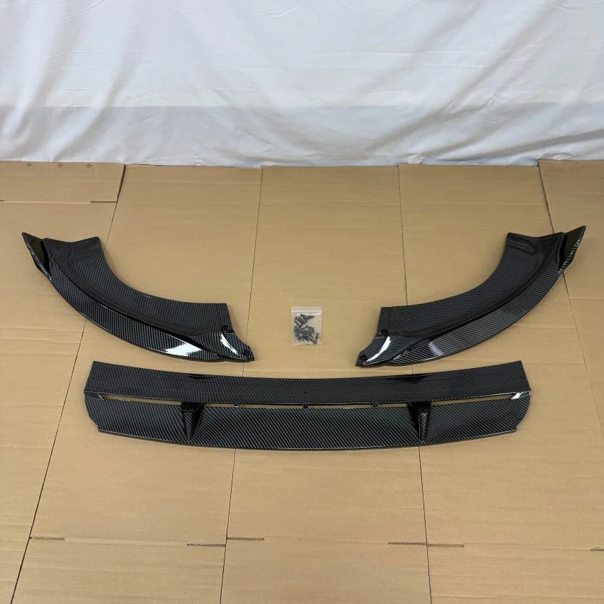 For Tesla ModelY Juniper 2025-2026+ Car Front Bumper Spoiler Lip Diffuser Lower Splitter Guard Body Kit Tuning Gloss Black