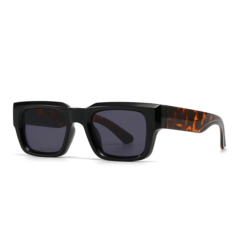 JNPCXI Square Sunglasses Men Punk Wide Legs Eyewear Gradient Green Gray Shades Luxurious Brand Designer Women Sun Glasses