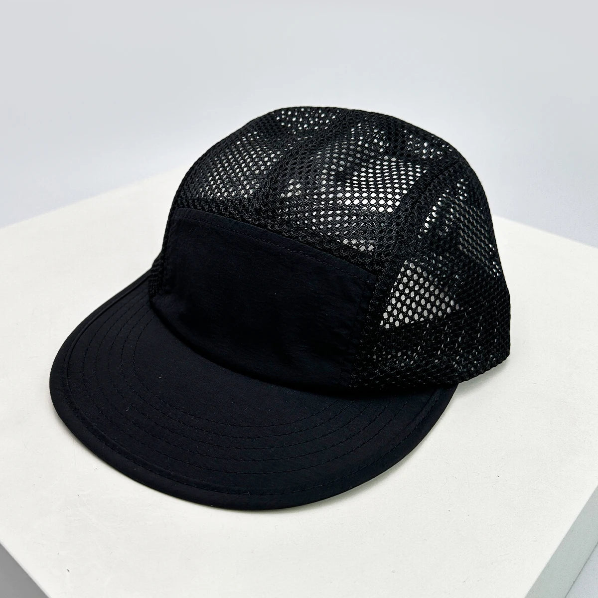 New Unisex Quick Drying Korean Casual Solid Baseball Hats Sunshade Mesh Breathable Peaked Caps Versatile Short Eave Fashion ins