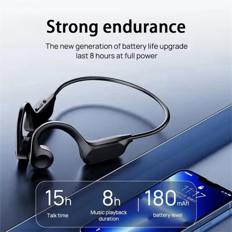 BMAD Bone Conduction Wireless Earphone Sport Swimming Bluetooth Compatible Headphone Hand-free With Mic For Running X7 Earbuds