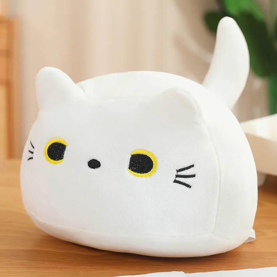 Kawaii Creative Oval Cat Plush Doll Four Baby Cat Pendants In A Big Mother Cat Body Combined Doll Super Soft Gift For Boys Girls