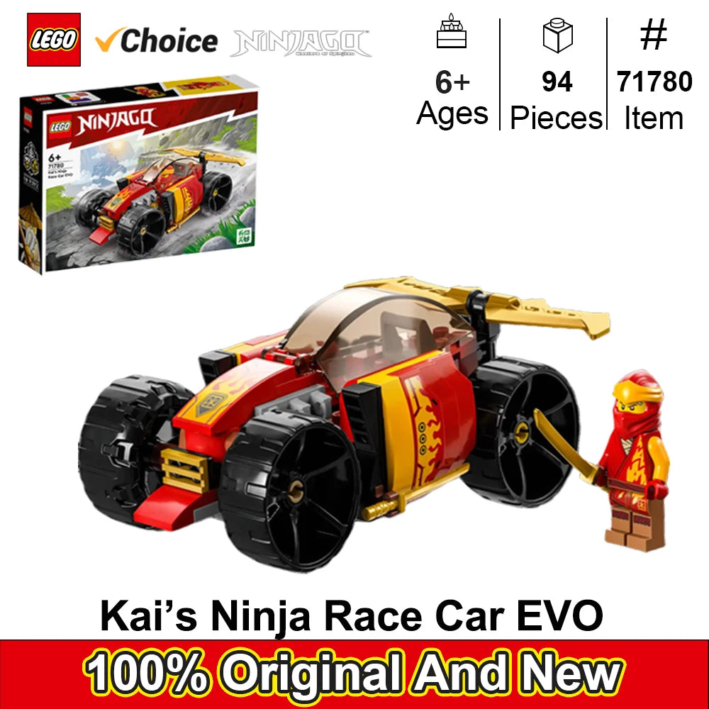 Lego 71780 NINJAGO Kai's Ninja Race Car EVO, 20in1 Racing Car Building Toy Set