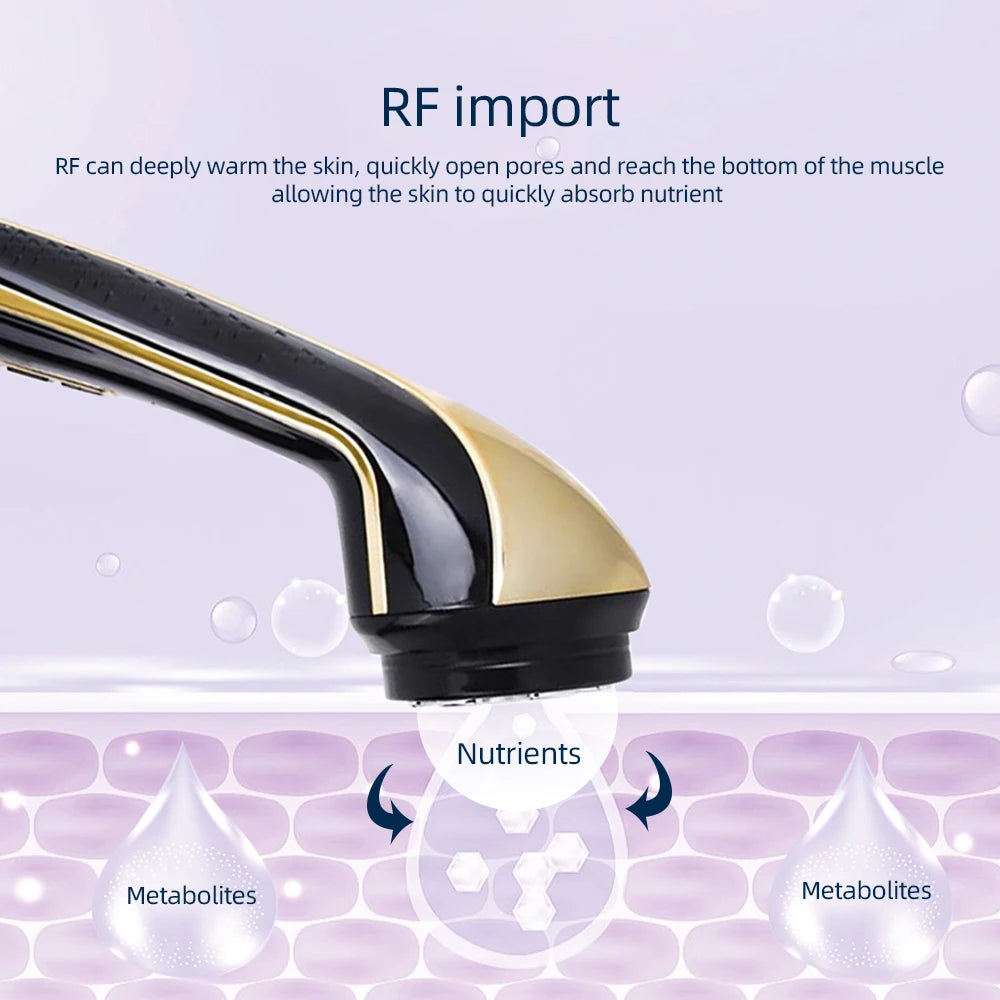 Mini HIFU Machine LED Photon Ultrasonic RF EMS HIFU Facial Lifting Device Face Chin Neck Eye Anti Wrinkle Face Massager Home Use
