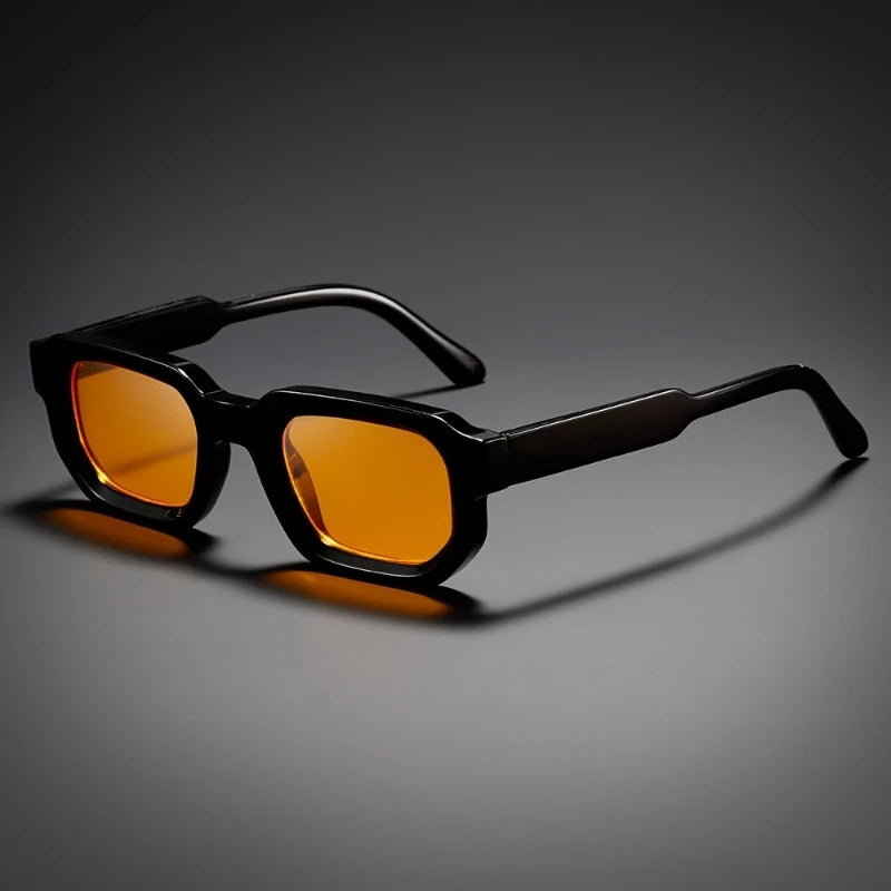 Men Vintage Rectangle Frame Sunglasses Fashion Retro Sun Glasses Luxury Brand Design UV400 Shades Eyewear Women Goggles