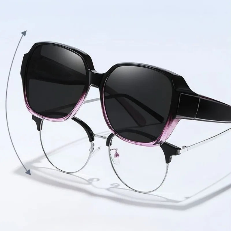 Sunglasses Driving Myopia Mirror Set  Men and Women with The Same Style Myopia Sunglasses