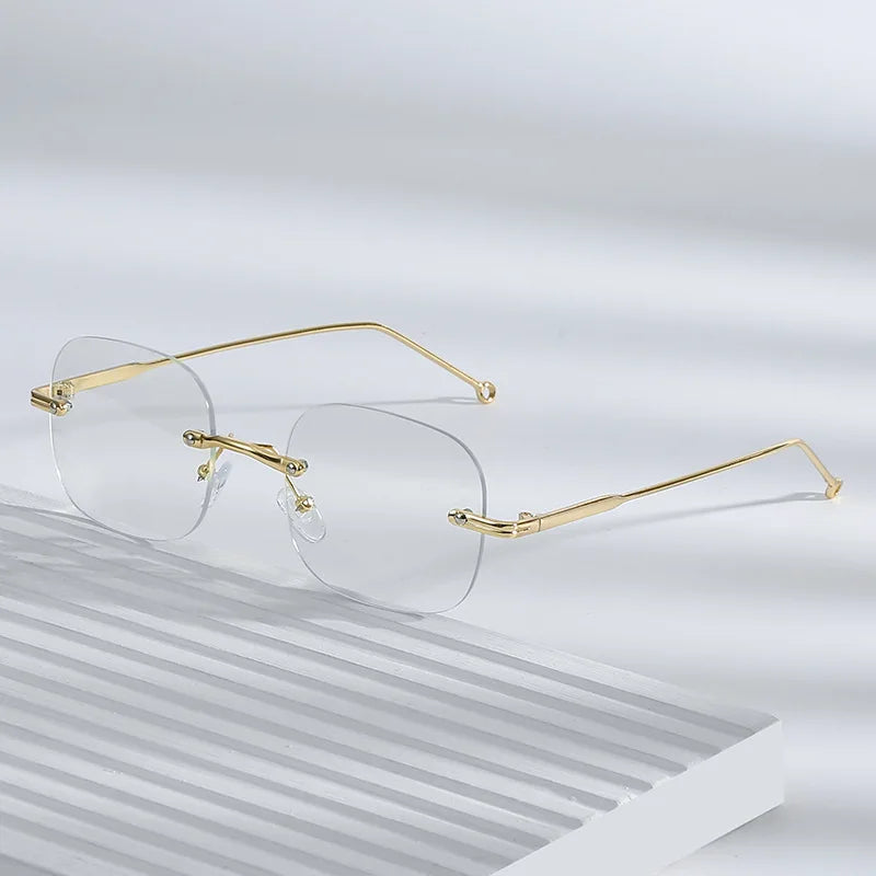 Anti Radiation Eyeglass For Woman Men Rimless Glasses Anti Blue Light Eyewear