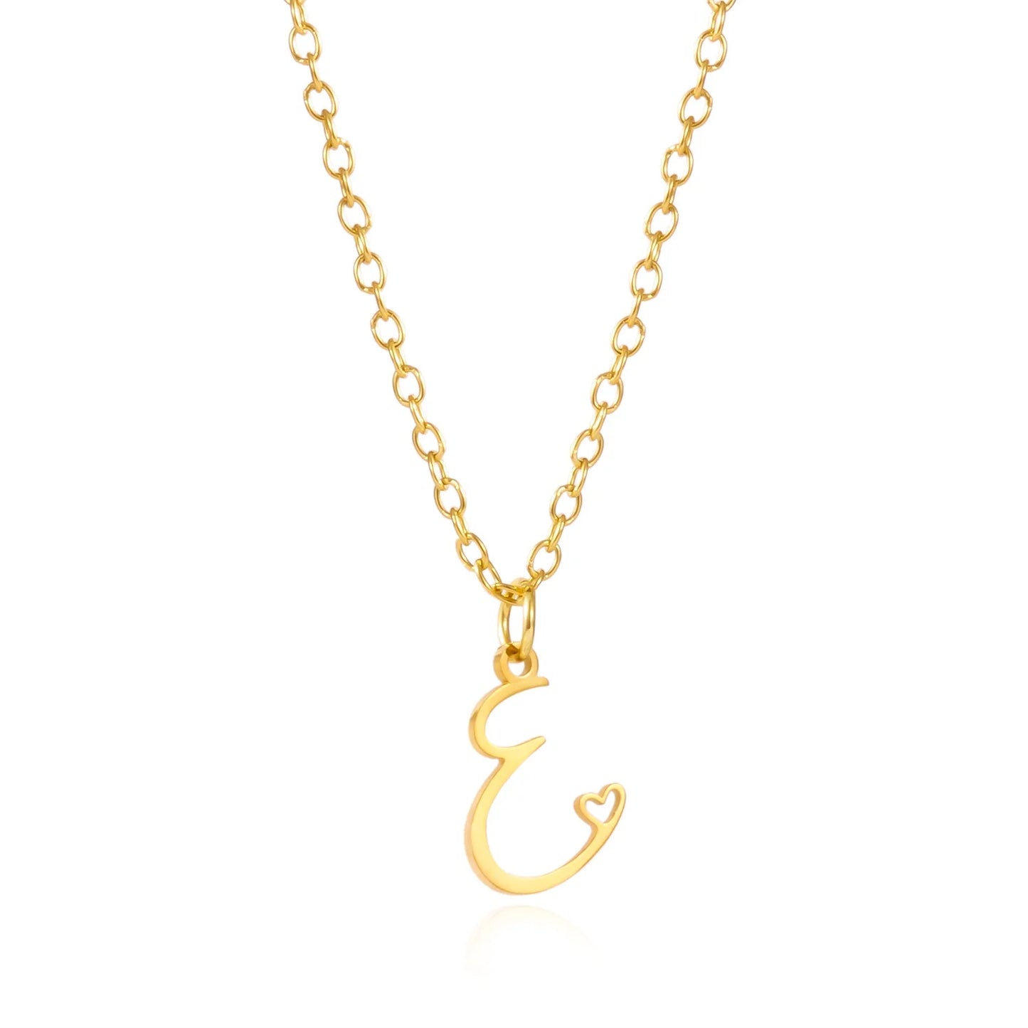 Fashion Stainless Steel A-Z Initial Letter Necklace For Women Elegant Gold Color 26 Alphabet Pendant Jewelry Girls Birthday Gift