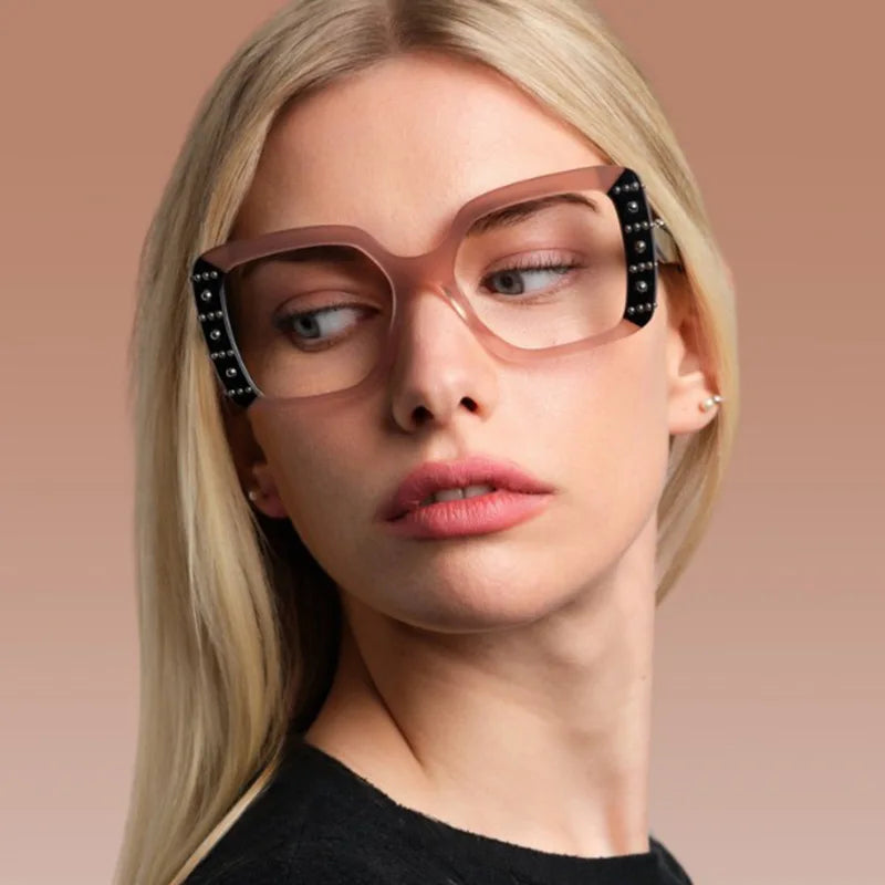 JNPCXI New Fashion Square Women Glasses Frame Clear Anti-Blu-Ray Eyewear Retro Men Optical Frame Computer Goggles