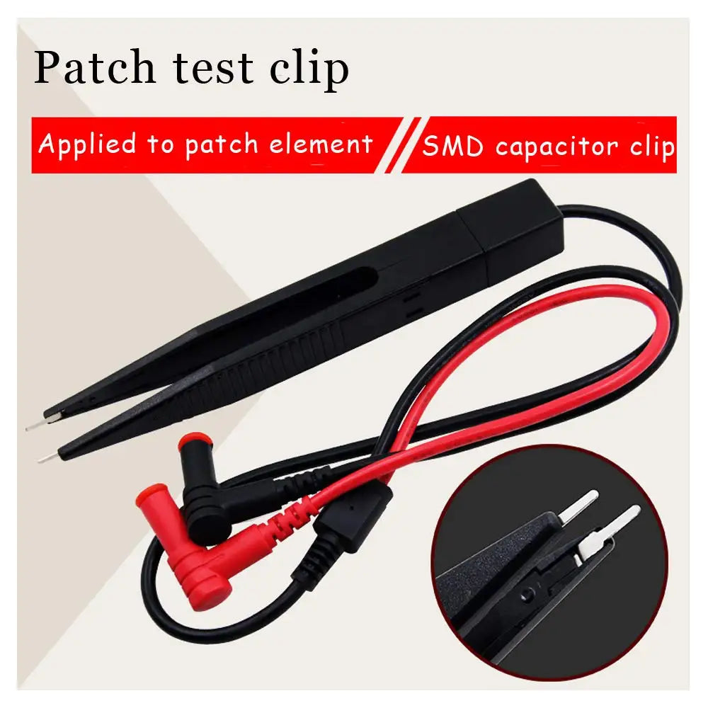 2PCS SMD LCR Chip Test Clip Capacitance Inductor Resistance Test Clip Meter Lead Probe Multimeter Tweezer