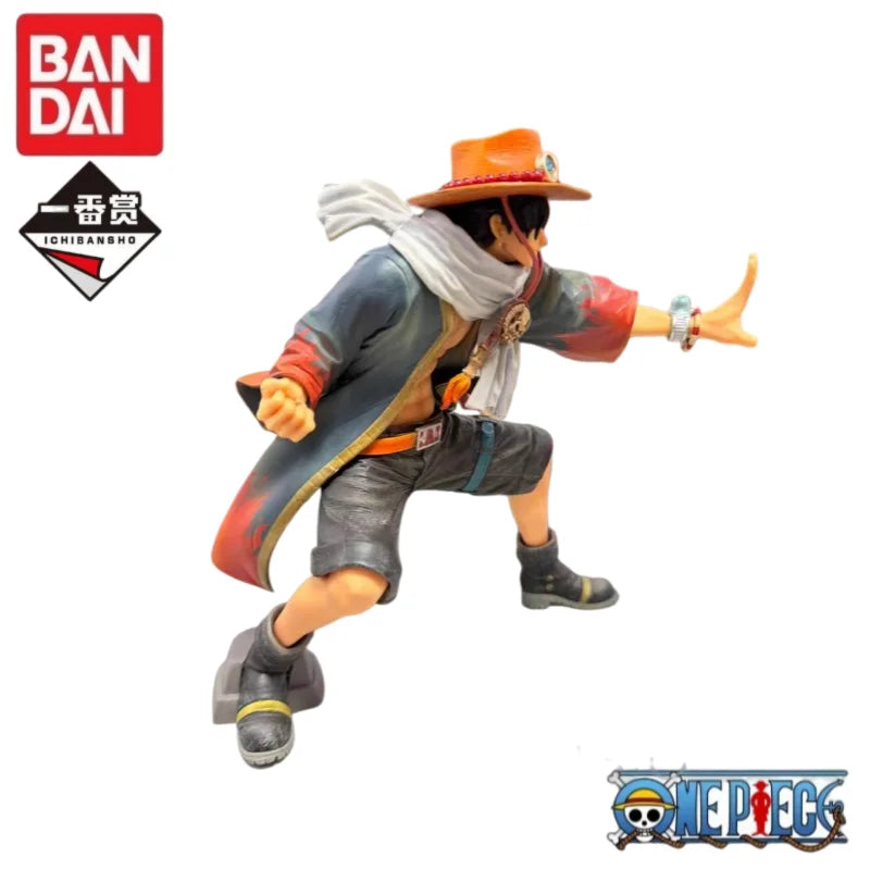 Special OfferIn Stock Original Bandai Banpresto One Piece Portgas D Ace Figurine Anime Character Mol Collectible Toy GiftFigure