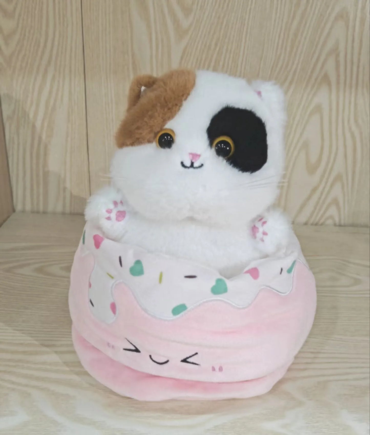 Kawaii Cat Plush Doll Toy Kitten's den Cartoon Ragdoll Cat Lucky Cat Siamese Cat Kitten  Stuffed Soft Animal Doll Gifts