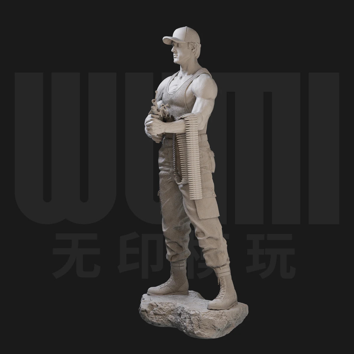 1/24 GK 4842 White Model Rambo Action figure 3D Printed Soldier Model