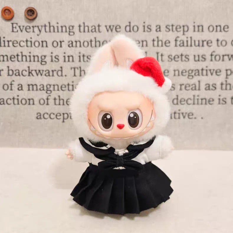 Labubu Clothes For 15-17CM I II III Labubu Outfits Mini Plush Cotton Idol Doll Universal Clothing  Party Accessories Gifts