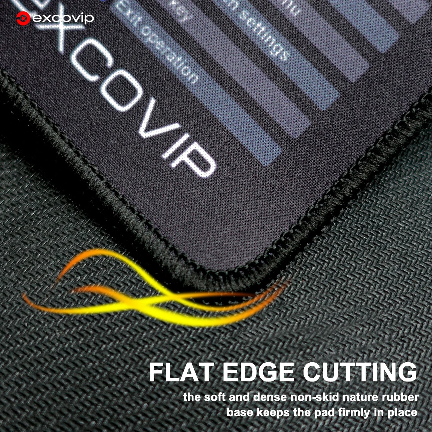 EXCO Shortcuts Mouse Pad Small with Stitched Edge Office Word CAD Smooth Cloth Mousepad Non-Slip Rubber Base for Computer Laptop