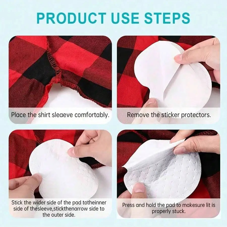 Moisture-Wicking Disposable Underarm Sweat Pads Breathable,Non-Trace, Leak-Proof Sweat Guards, Odor Control, for Outdoor Leisure