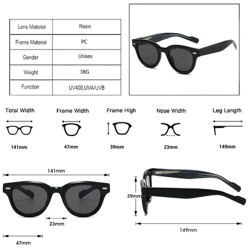 JNPCXI Cat Eye Sunglasses Women Fashion Clear Lens Frame Men Retro Rivet Punk Round Green Leopard Shades UV400 Sun Glasses