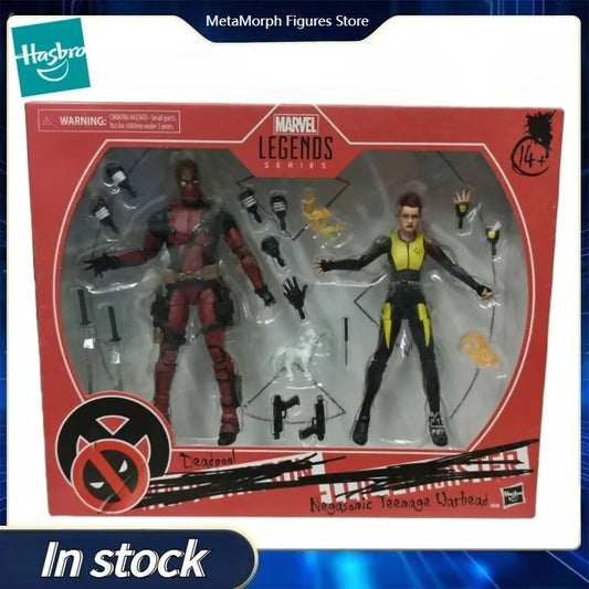 Original Hasbro Marvel Legends Series DEADPOOL/Negasonic Teenage Warhead Anime Figure Toys Collection Ornaments