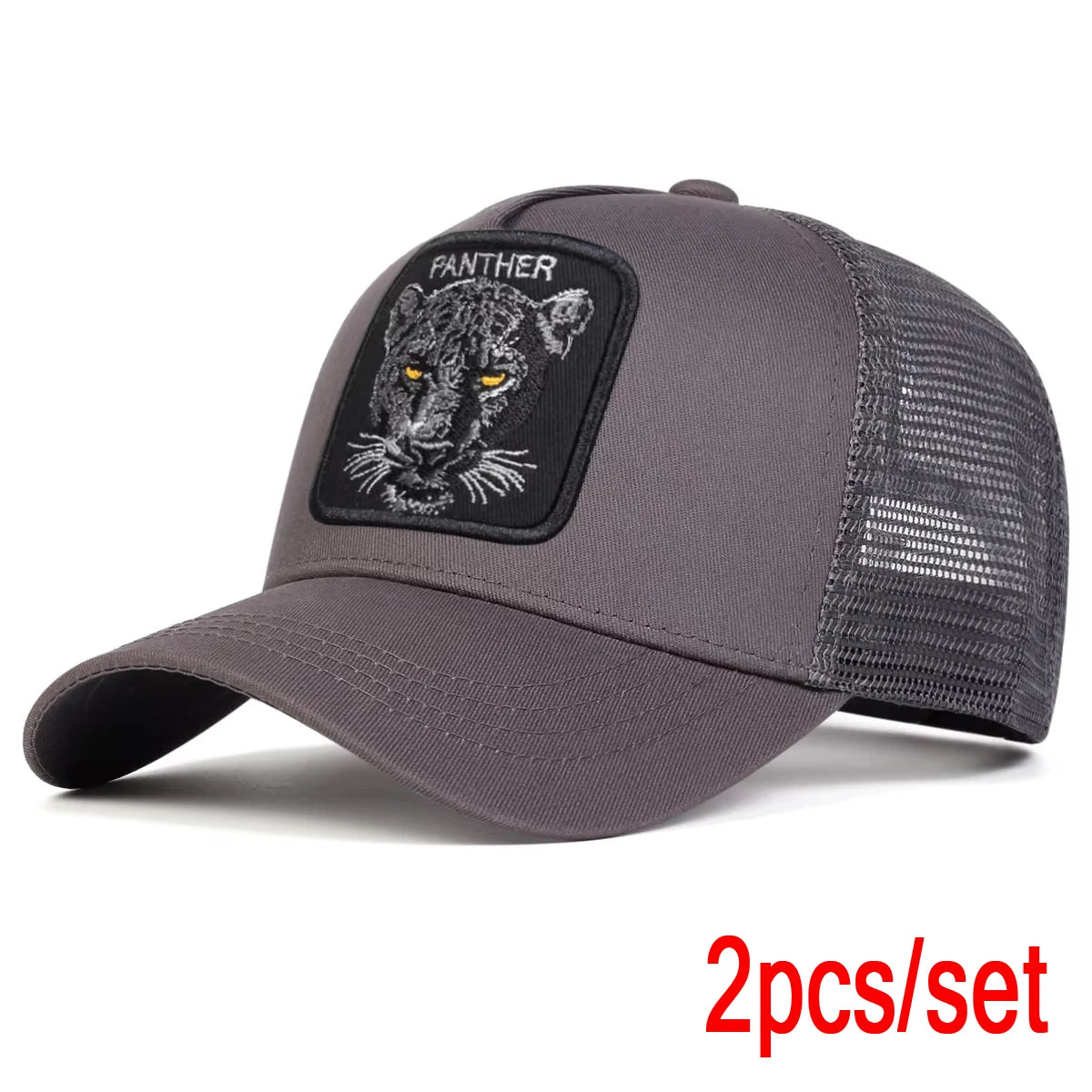 Unisex PANTHER Embroidery Baseball Net Caps Spring Outdoor Adjustabl Casual Hats