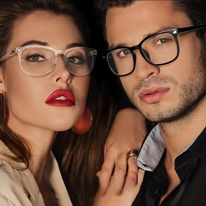 2 Pack Unisex Adult Reading Glasses Blue Light Blocking  Fashion Spring Hinge Eyewear for Men & Women