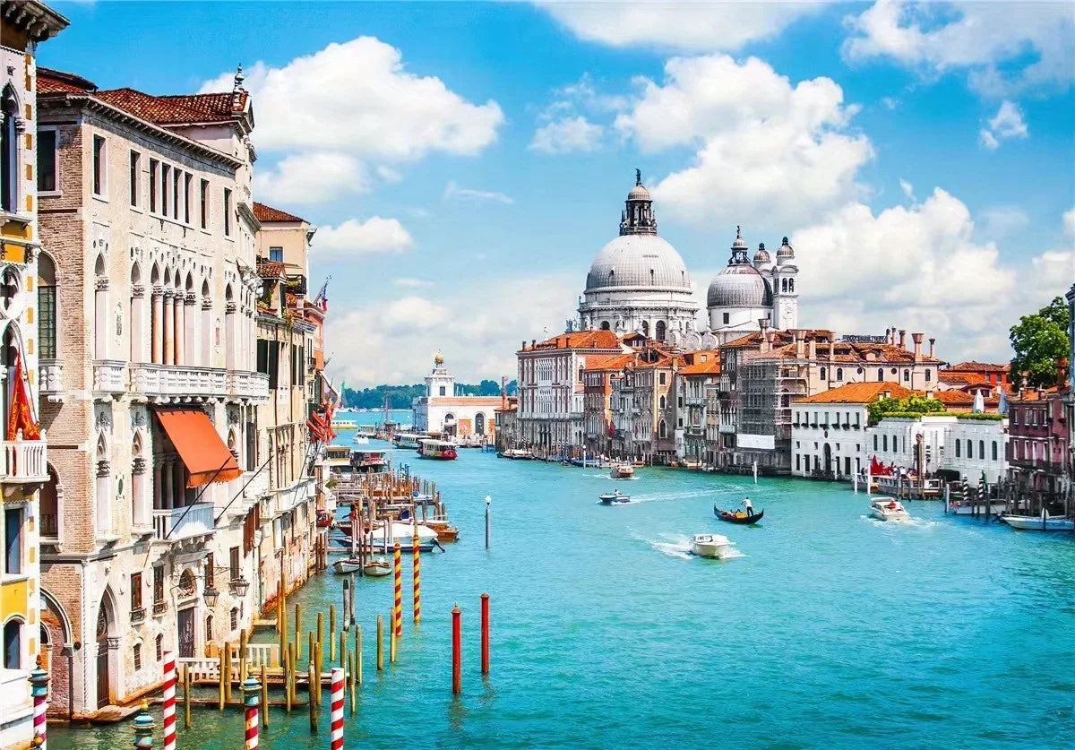 500 Pieces Jigsaw Puzzle for Adults Painting Santa Maria Canal Paper Puzzle Home Decor Wall Display Halloween Christmas Birthday