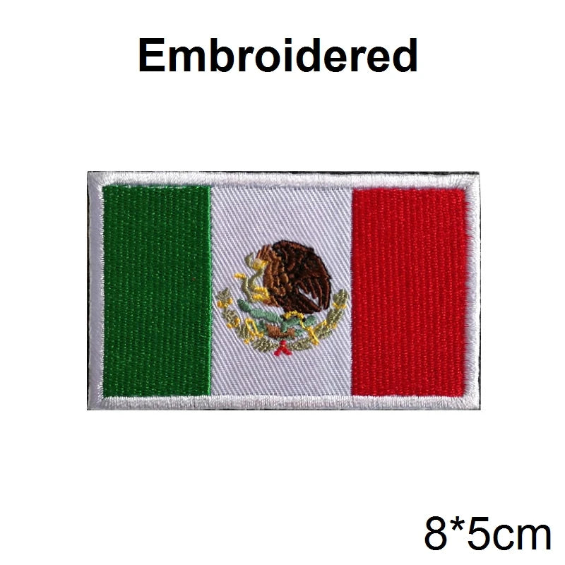 PVC & Embroidered Flag Patches UK Spain France Germany US Russia Tactical Badge