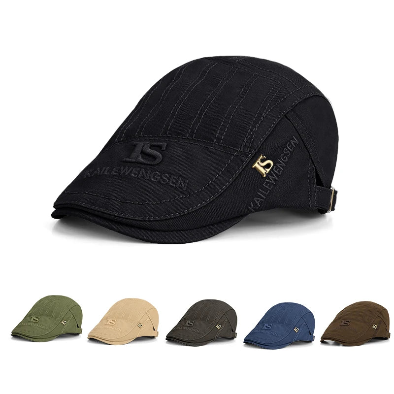 6171-New spring and summer British retro beret for men andwomen,outdoorsunprotectionand shade hat, casual and versatile forward