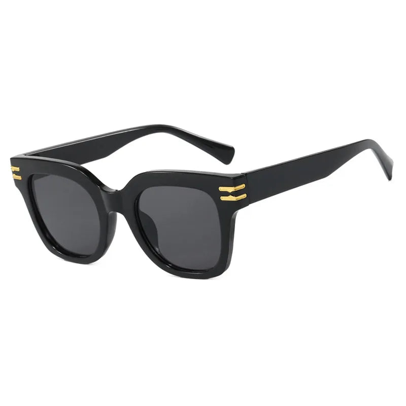 JNPCXI Ins Popular Fashion Square Women Sunglasses Retro Rivets Men Trending Sun Glasses Gradient Shades UV400