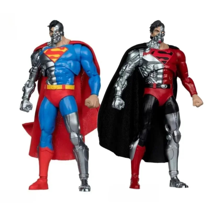 7" DC Superman Anime Figure, CYBORG Superman Action Figure Mechanical Hero