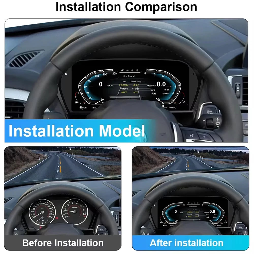 10” Digital Instrument Cluster For BMW 1/2 Series F20 F52 F22 F45 X1 F48 F49 F39 speedometer Cluster Instrument Panel