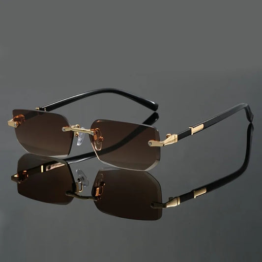 Men's and Women's Vintage Classic Trendy Glasses Y2K New Fashion Colorful Frameless Decorative Eyeglasses Holiday Gift