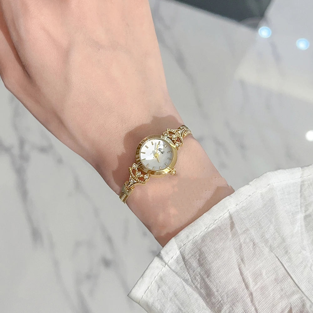 GEDI Ladies Watches Fashion Quartz Wristwatches Exquisite Waterproof Small Bracelet Gold Silver Watch Gifts for Girlfriend Girls