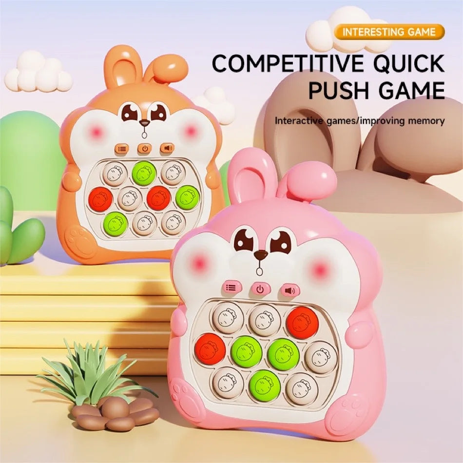 Pop Quick Push Bubbles Game Machine Kids Cartoon Fun Whac-A-Mole Squeezing Toys