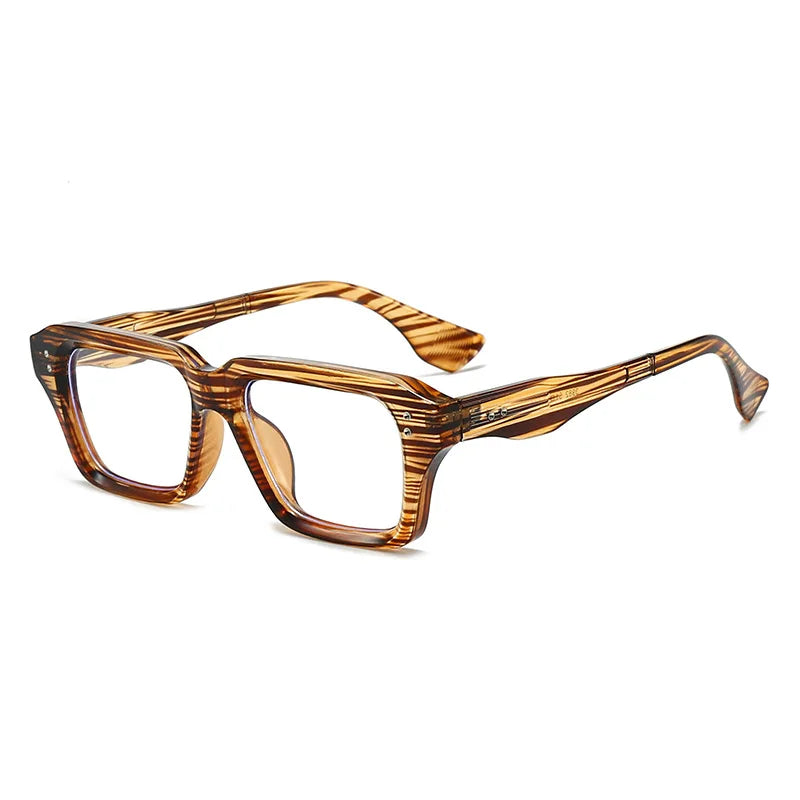 JNPCXI New Retro Square Rivets Men Sunglasses Shades UV400 Fashion Green Green Women Clear Lens Frame